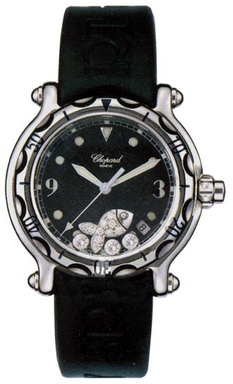 Chopard Happy Beach Series Diamond Fish Steel Quartz Watch 288347-8 in Black Chopard Happy Beach Series Diamond Fish Steel Quartz Watch 288347-8 in Black