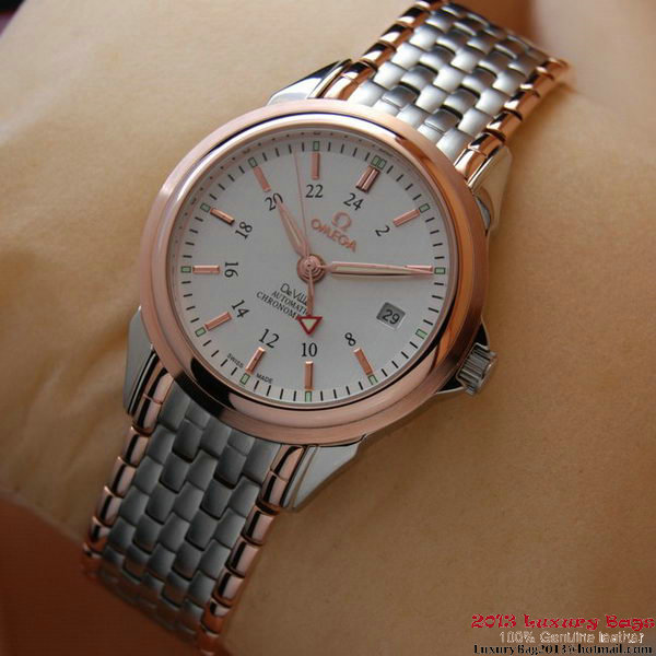 OMEGA DE VILLE Automatic Chronometer Red Gold on Steel Strap OM77214 OMEGA DE VILLE Automatic Chronometer Red Gold on Steel Strap OM77214