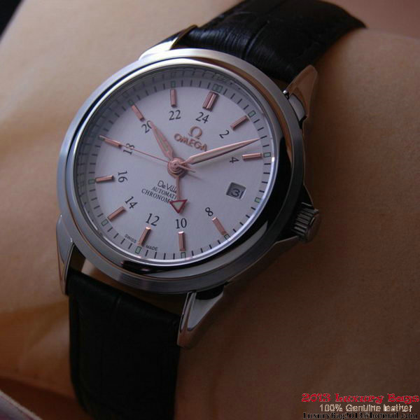 OMEGA DE VILLE Automatic Chronometer Steel on Black Leather Strap OM77217 OMEGA DE VILLE Automatic Chronometer Steel on Black Leather Strap OM77217
