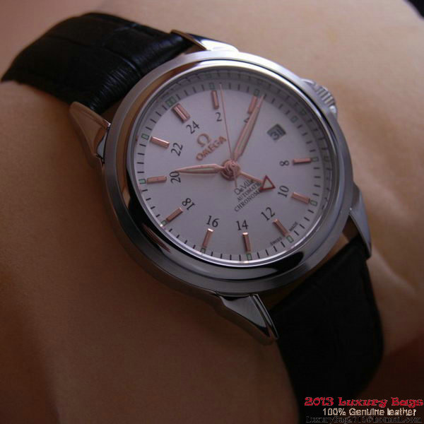 OMEGA DE VILLE Automatic Chronometer Steel on Black Leather Strap OM77217 OMEGA DE VILLE Automatic Chronometer Steel on Black Leather Strap OM77217