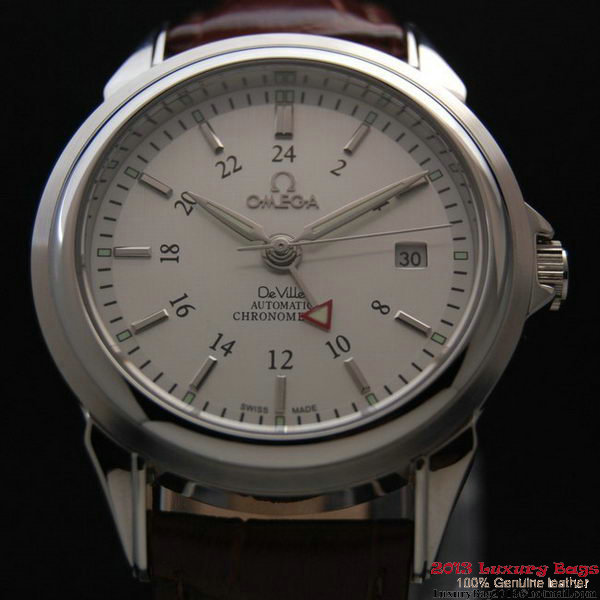 OMEGA DE VILLE Automatic Chronometer Steel on Brown Leather Strap OM77201 OMEGA DE VILLE Automatic Chronometer Steel on Brown Leather Strap OM77201