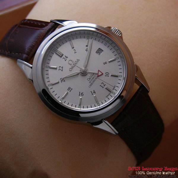 OMEGA DE VILLE Automatic Chronometer Steel on Brown Leather Strap OM77201 OMEGA DE VILLE Automatic Chronometer Steel on Brown Leather Strap OM77201