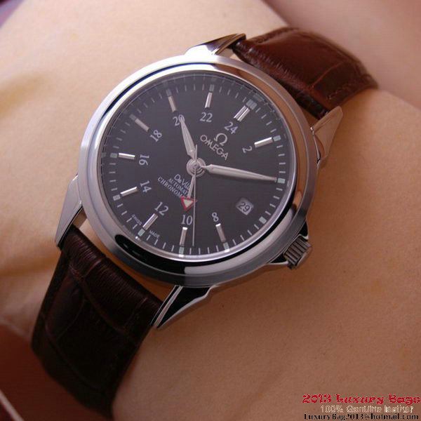 OMEGA DE VILLE Automatic Chronometer Steel on Brown Leather Strap OM77203 OMEGA DE VILLE Automatic Chronometer Steel on Brown Leather Strap OM77203