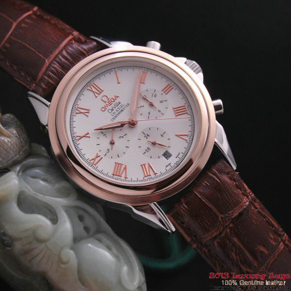 OMEGA DE VILLE CO-AXIAL Chronometer Red Gold on Brown Leather Strap OM77501 OMEGA DE VILLE CO-AXIAL Chronometer Red Gold on Brown Leather Strap OM77501