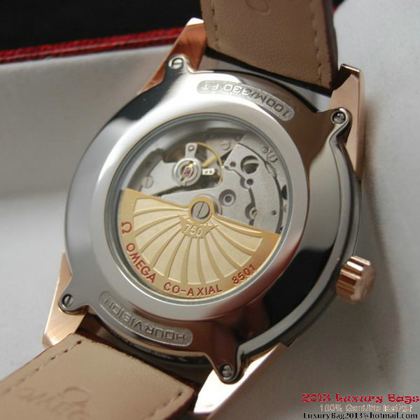 OMEGA DE VILLE Co-AXIAL CHRONOMETER Red Gold on Brown Leather Strap OM77021 OMEGA DE VILLE Co-AXIAL CHRONOMETER Red Gold on Brown Leather Strap OM77021