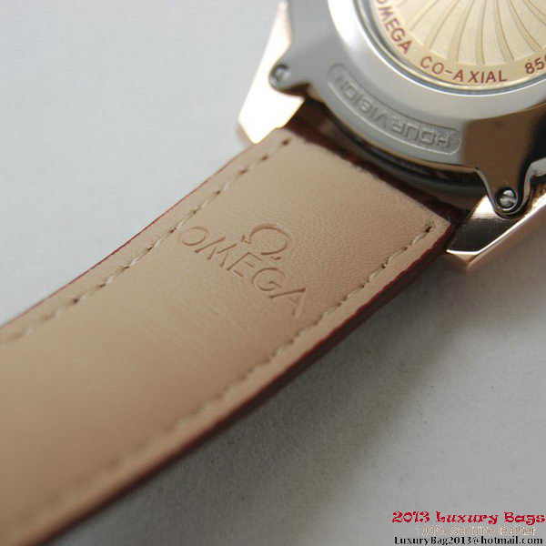 OMEGA DE VILLE Co-AXIAL CHRONOMETER Red Gold on Brown Leather Strap OM77021 OMEGA DE VILLE Co-AXIAL CHRONOMETER Red Gold on Brown Leather Strap OM77021