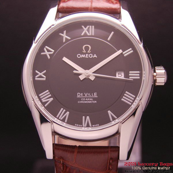 OMEGA DE VILLE Co-AXIAL CHRONOMETER Steel on Brown Leather Strap OM77007 OMEGA DE VILLE Co-AXIAL CHRONOMETER Steel on Brown Leather Strap OM77007