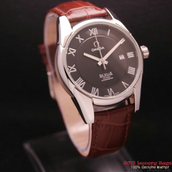 OMEGA DE VILLE Co-AXIAL CHRONOMETER Steel on Brown Leather Strap OM77007 OMEGA DE VILLE Co-AXIAL CHRONOMETER Steel on Brown Leather Strap OM77007