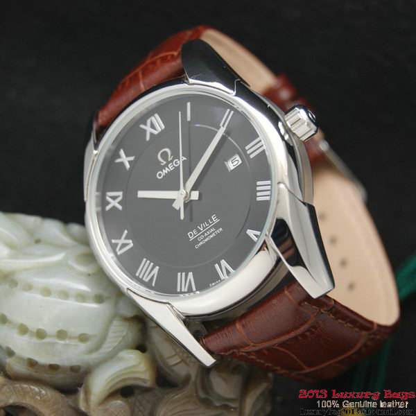 OMEGA DE VILLE Co-AXIAL CHRONOMETER Steel on Brown Leather Strap OM77007 OMEGA DE VILLE Co-AXIAL CHRONOMETER Steel on Brown Leather Strap OM77007