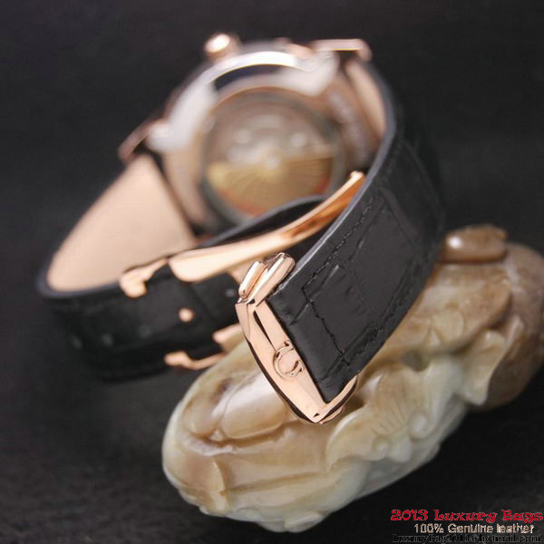 OMEGA DE VILLE HOUR VISION ANNUAL CALENDAR Red Gold on Black Leather Strap OM77124 OMEGA DE VILLE HOUR VISION ANNUAL CALENDAR Red Gold on Black Leather Strap OM77124