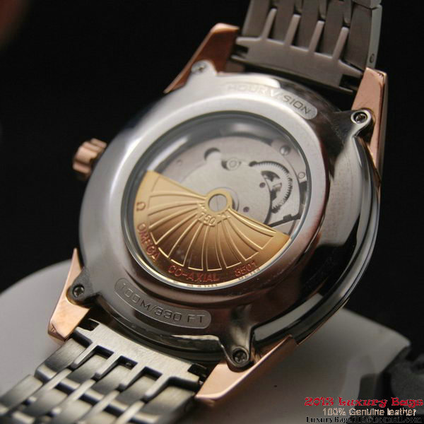 OMEGA DE VILLE HOUR VISION ANNUAL CALENDAR Red Gold on Steel Strap OM77125 OMEGA DE VILLE HOUR VISION ANNUAL CALENDAR Red Gold on Steel Strap OM77125