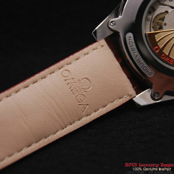 OMEGA DE VILLE HOUR VISION ANNUAL CALENDAR Steel on Brown Leather Strap OM77103 OMEGA DE VILLE HOUR VISION ANNUAL CALENDAR Steel on Brown Leather Strap OM77103