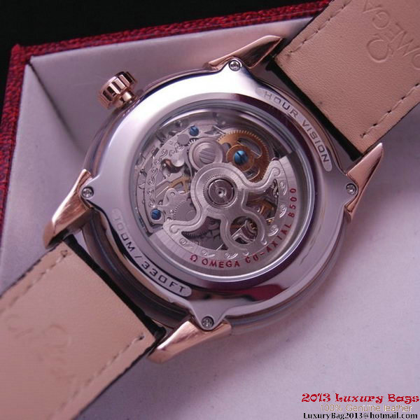 OMEGA DE VILLE Tourbillon Watches Red Gold on Black Leather Strap Om7016 OMEGA DE VILLE Tourbillon Watches Red Gold on Black Leather Strap Om7016