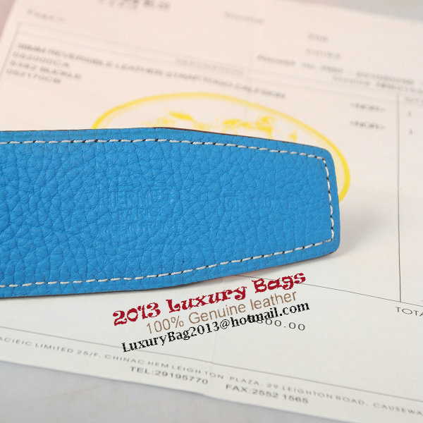 Hermes Imported Belt HR1002C Blue Hermes Imported Belt HR1002C Blue