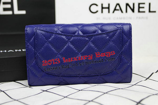 Chanel Tri-Fold Wallet Original Cannage Pattern Leather CHA31506 Blue Chanel Tri-Fold Wallet Original Cannage Pattern Leather CHA31506 Blue