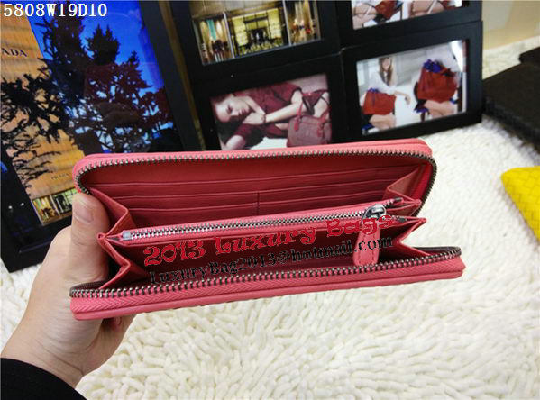 Bottega Veneta Intrecciato Nappa Zip Around Wallet BV5808 Light Red Bottega Veneta Intrecciato Nappa Zip Around Wallet BV5808 Light Red