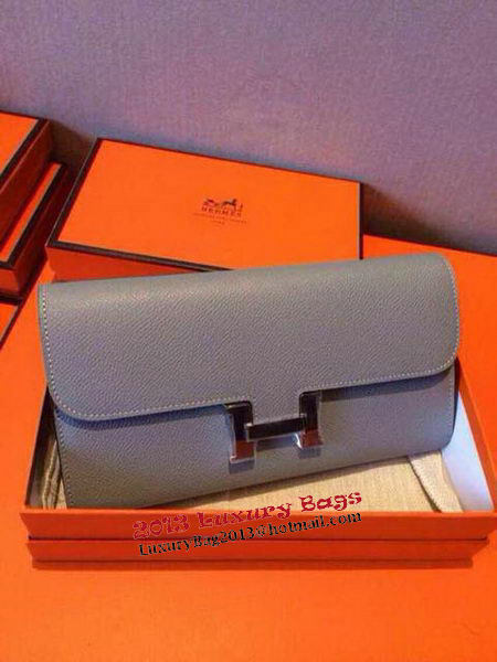Hermes Constance Long Wallets Original Leather HA909 Light Blue Hermes Constance Long Wallets Original Leather HA909 Light Blue