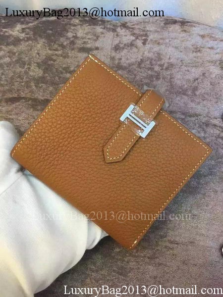 Hermes Bi-Fold Wallet Togo Leather H512 Brown Hermes Bi-Fold Wallet Togo Leather H512 Brown