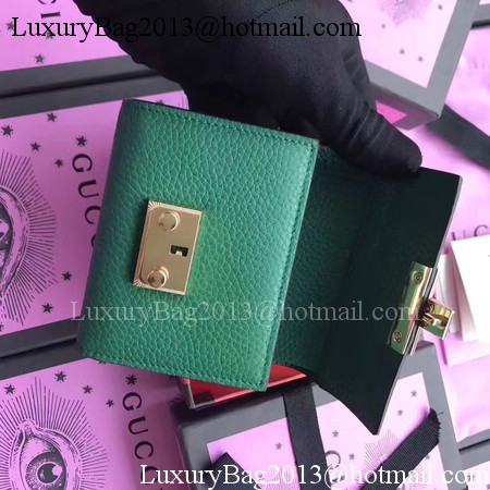 Gucci Calfskin Leather Padlock Wallet 453155 Green Gucci Calfskin Leather Padlock Wallet 453155 Green