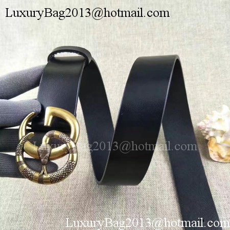 Gucci 34mm Leather Belt GG2369 Black Gucci 34mm Leather Belt GG2369 Black