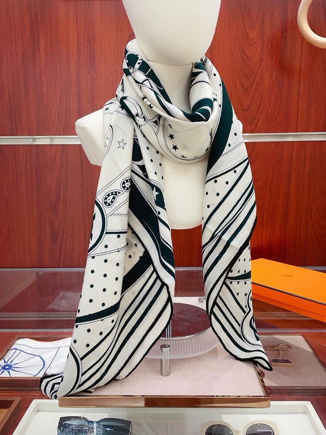Hermes Square Scarf Silk Jacquard XT274