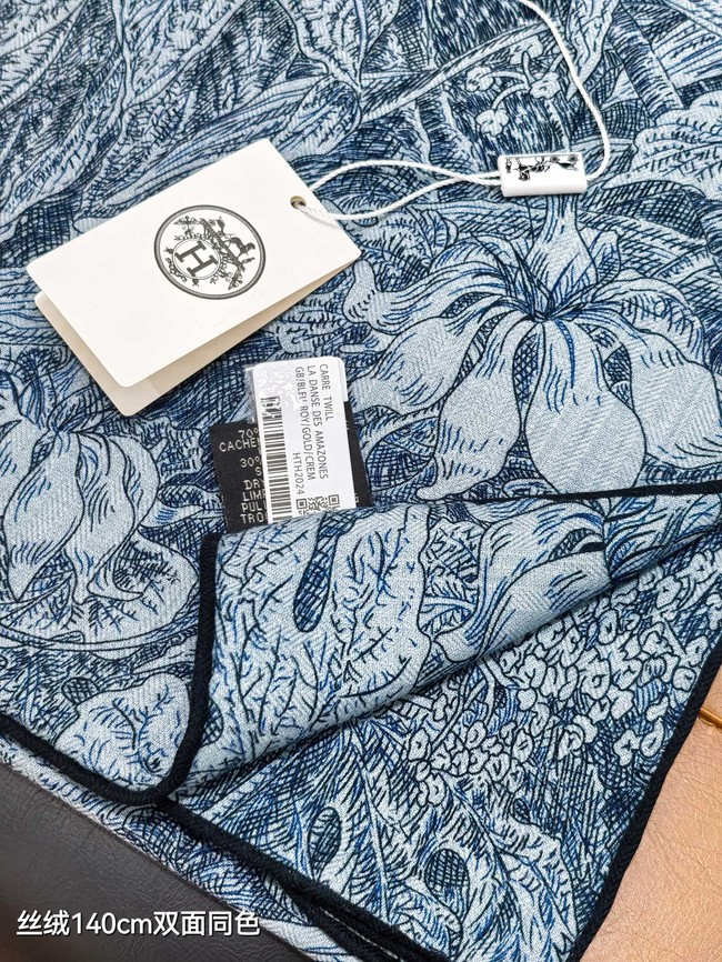 Hermes Shawl Cashmere and Silk Jacquard KY087