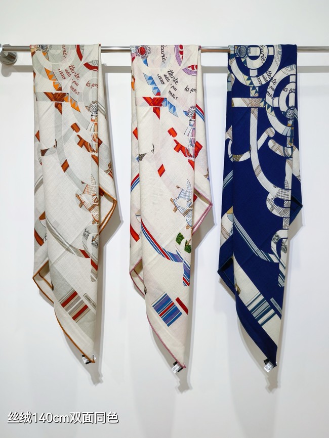 Hermes Shawl Cashmere and Silk Jacquard KY109