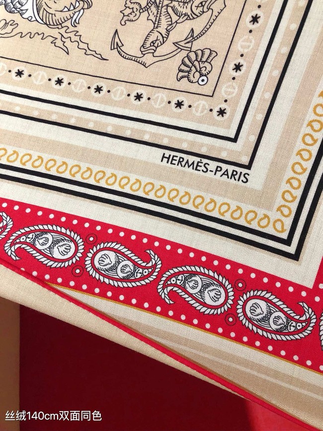 Hermes Shawl Cashmere and Silk Jacquard KY130