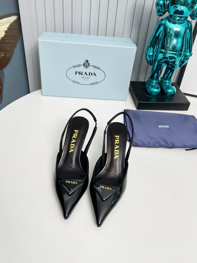 Prada leather slingback pumps 45086-5