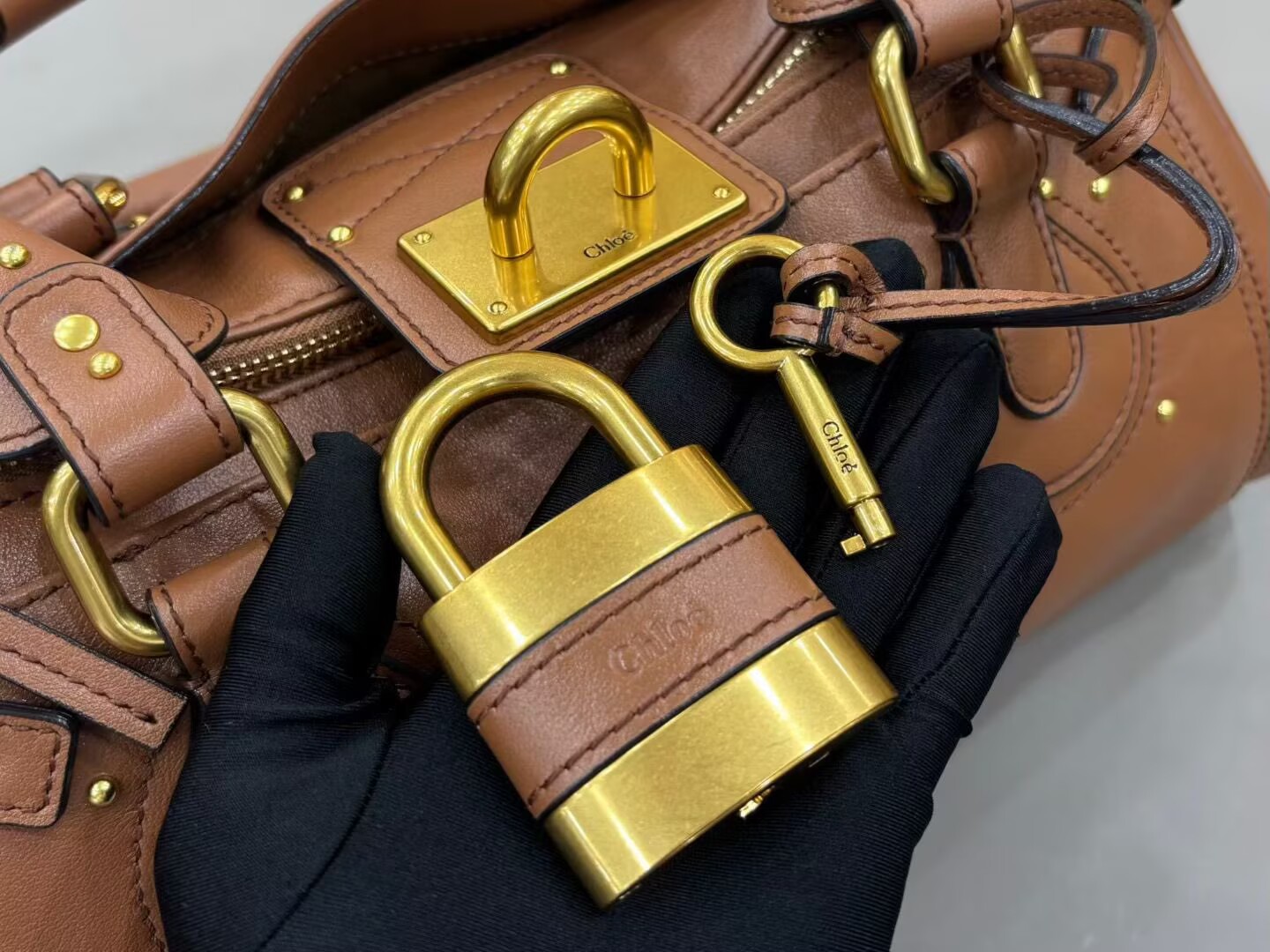 Chloe Original Leather Handle Bag C63202 Brown