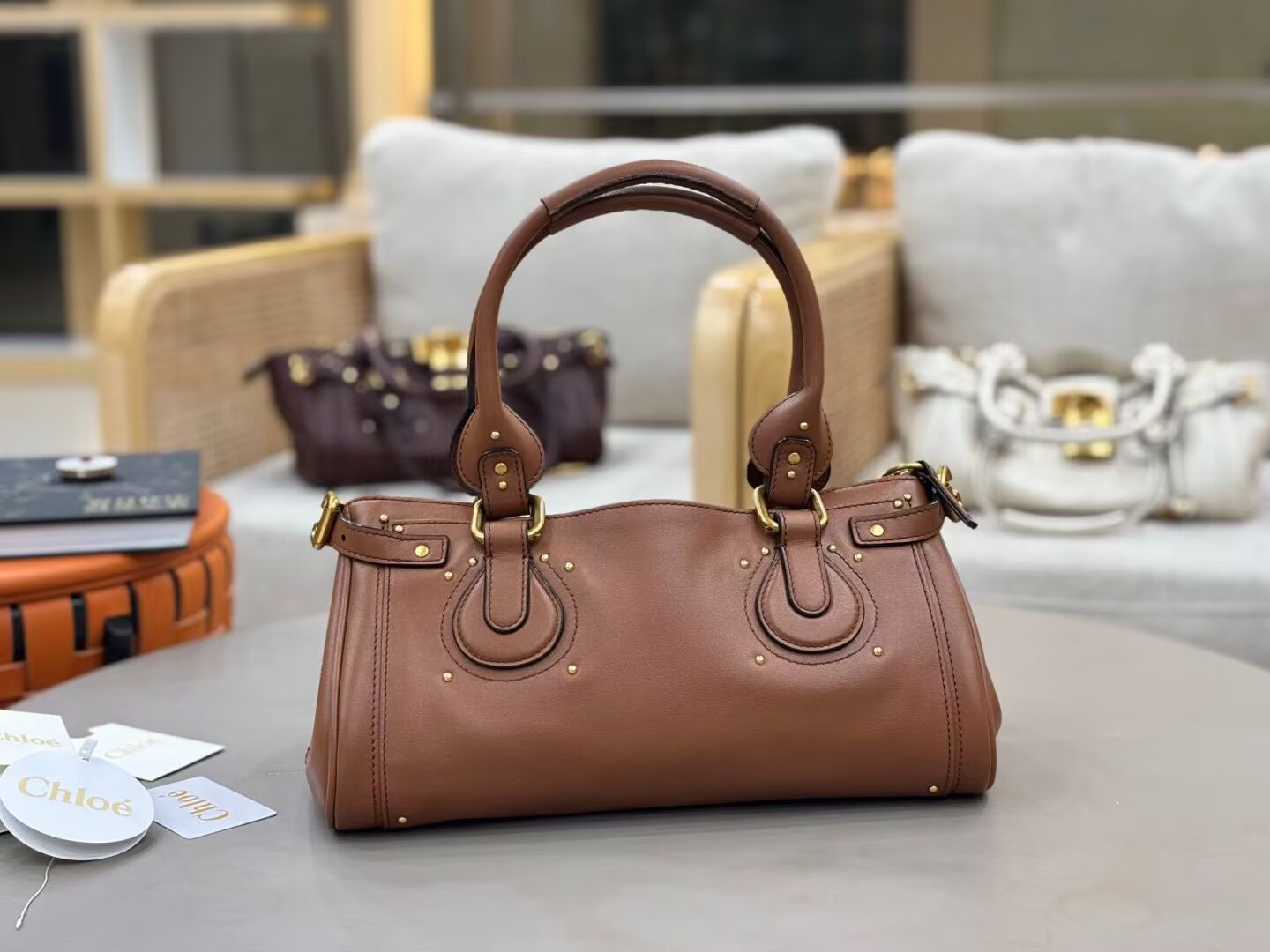 Chloe Original Leather Handle Bag C63202 Brown