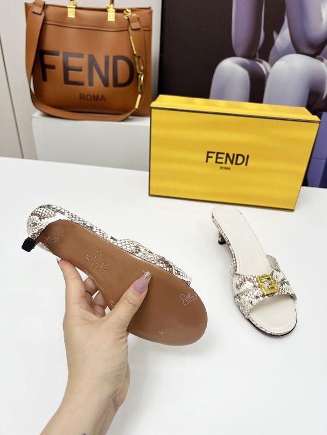 FENDI FFold leather mid-heel sandals 8R8538-1