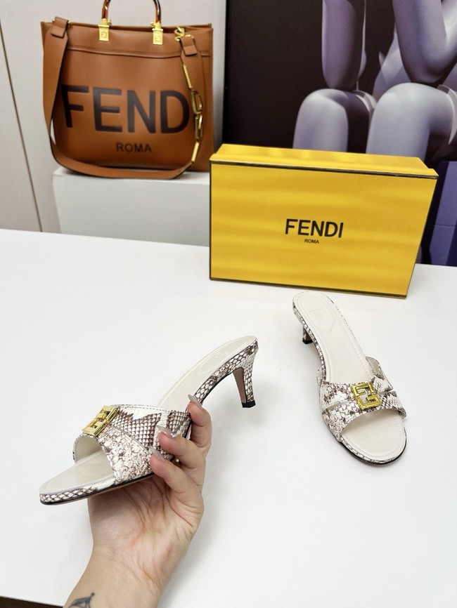 FENDI FFold leather mid-heel sandals 8R8538-1