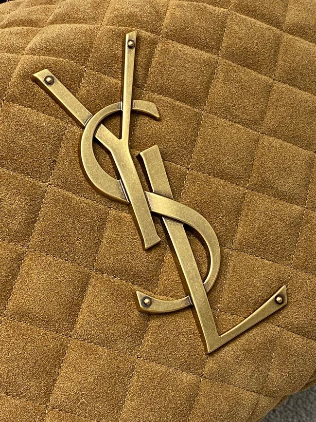 Yves Saint Laurent ICARE hobo in quilted suede 858160 CARAMEL COGNAC
