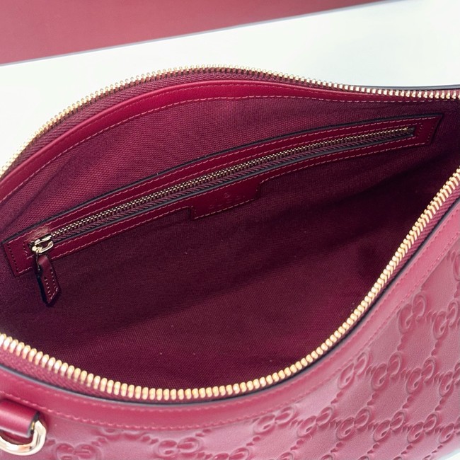Gucci GG Emblem medium shoulder bag 847449 Rosso Ancora red