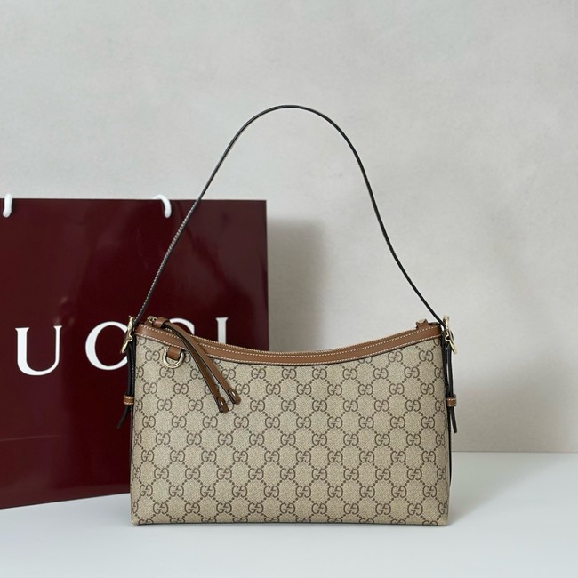 Gucci GG Emblem medium shoulder bag GG canvas 847449 brown