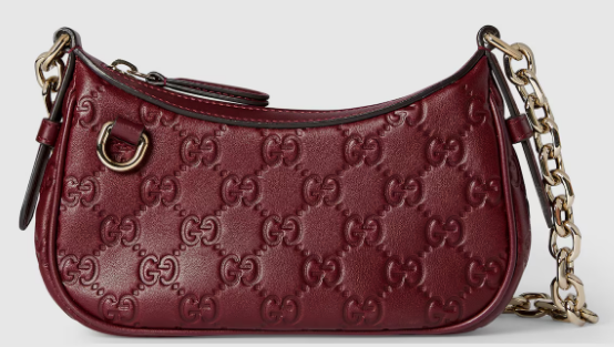 Gucci GG Emblem mini shoulder bag 847091 Rosso Ancora red