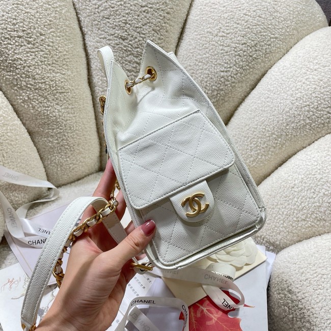 CHANEL 25 Medium Backpack AS5600 white