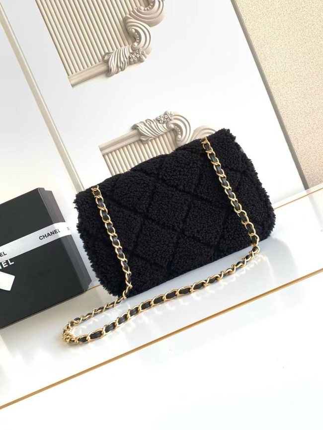CHANEL Small Shoulder Bag Lambskin AS5149 black