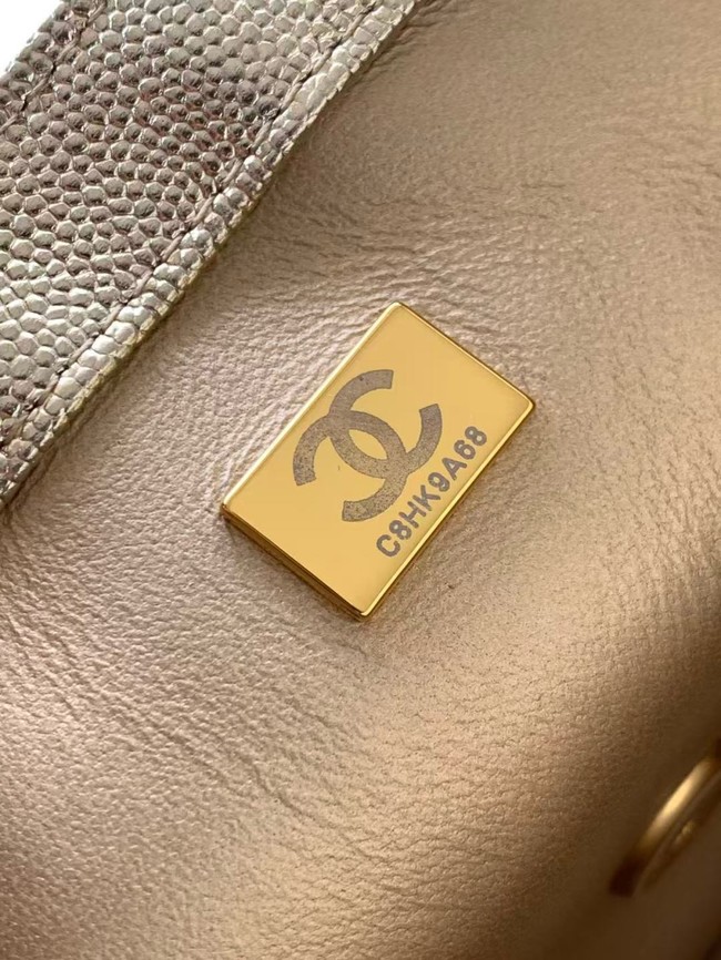 CHANEL small Flap Bag AS5756 light gold
