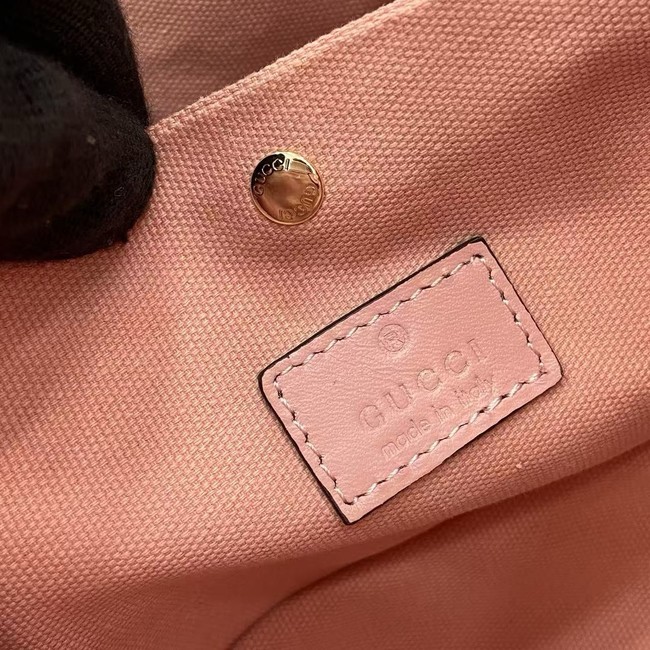 Gucci GG Emblem small bucket bag 815118 pink