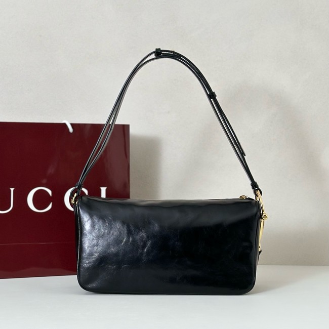 Gucci Half Horsebit medium shoulder bag 860787 BLACK