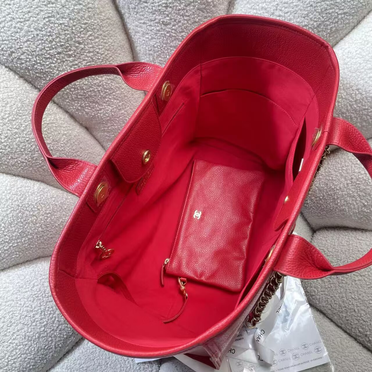 Chanel Original Leather LARGE SHOPPING BAG A66941 Red