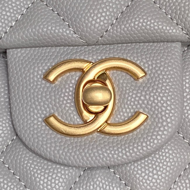 CHANEL Clutch With Chain AS2701 gray&gold Metal