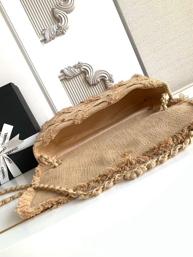 CHANEL Maxi Flapbag AS0003 Apricot