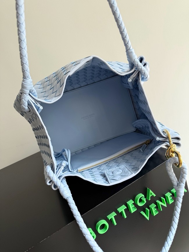 Bottega Veneta Parachute 826212 light blue&Brass finish