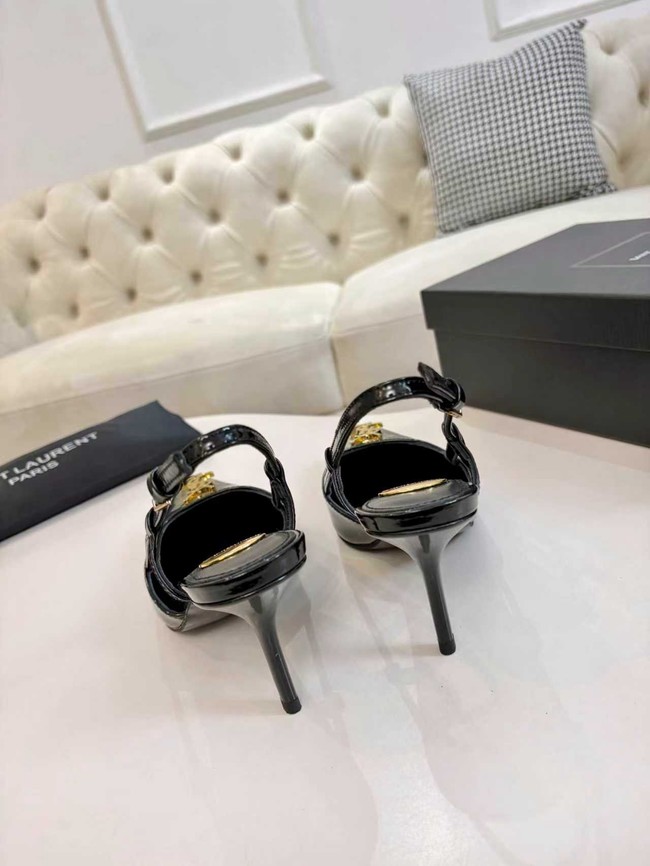Saint Laurent slingback pumps in smooth leather 97170-1