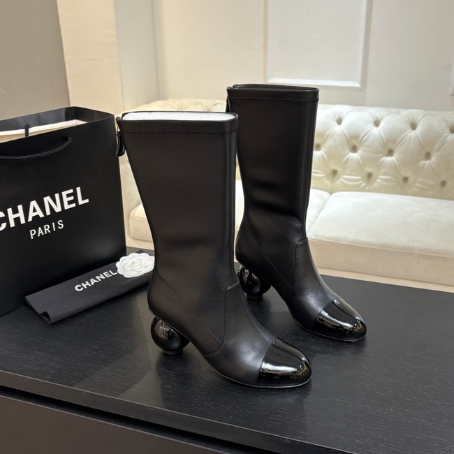 Chanel High Boots Calfskin & Patent Calfskin G46789-1