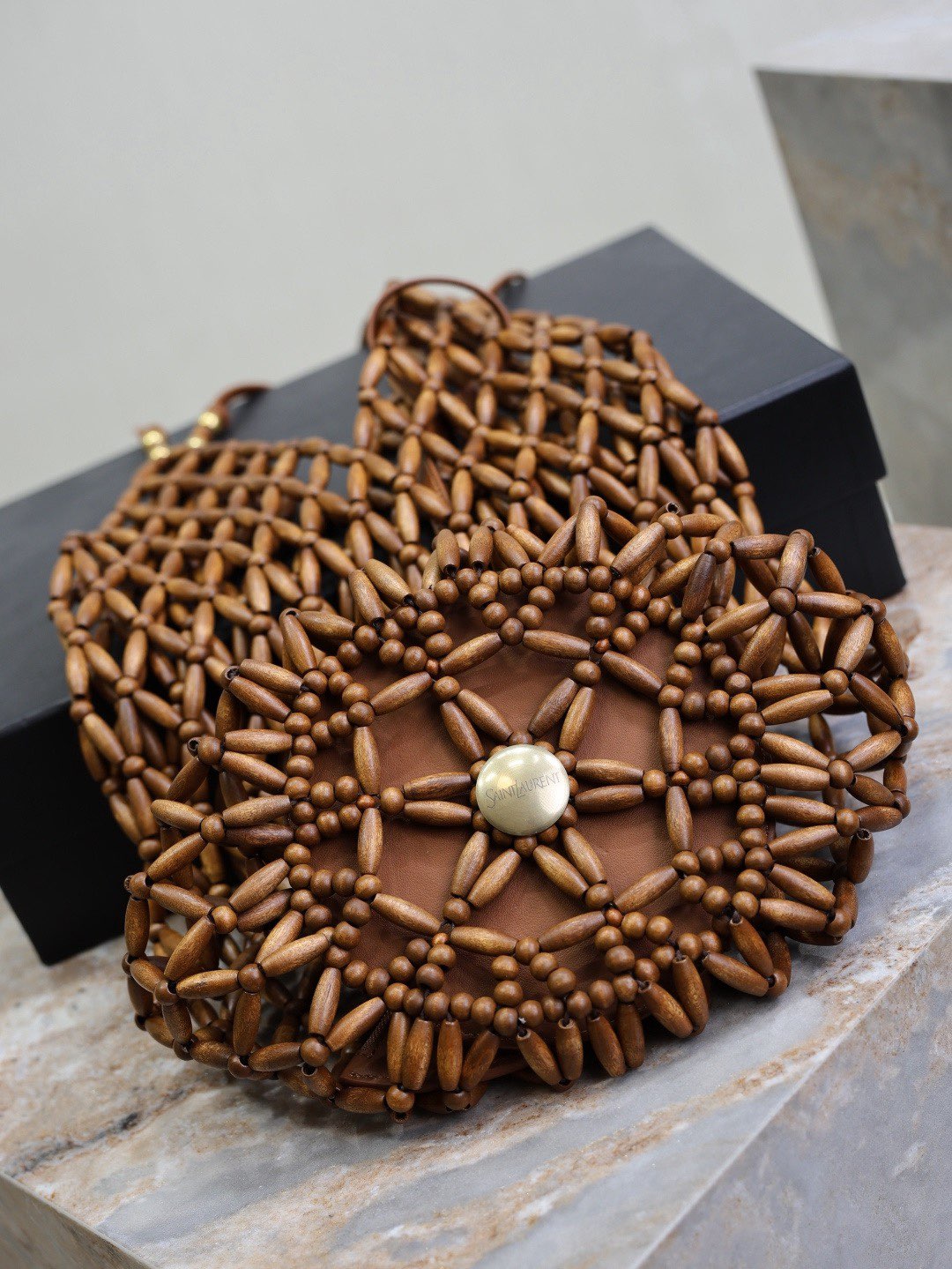 Saint Laurent Bucket Supple Bag 821911 Brown