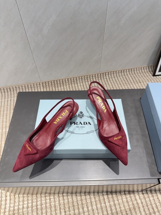 Prada leather slingback pumps 87220-3